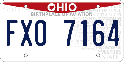 OH license plate FXO7164