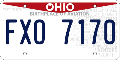 OH license plate FXO7170