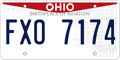 OH license plate FXO7174