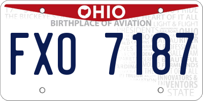 OH license plate FXO7187