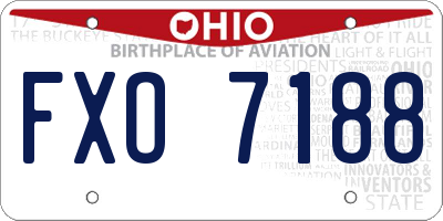 OH license plate FXO7188
