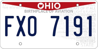 OH license plate FXO7191