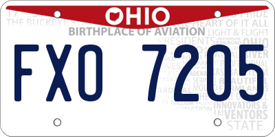 OH license plate FXO7205