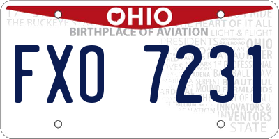 OH license plate FXO7231