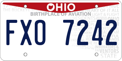 OH license plate FXO7242