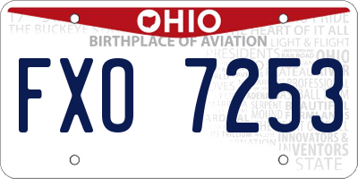 OH license plate FXO7253