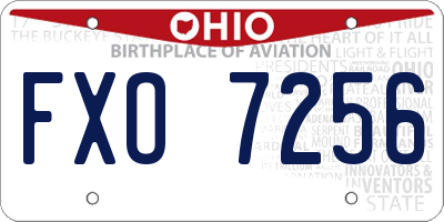 OH license plate FXO7256