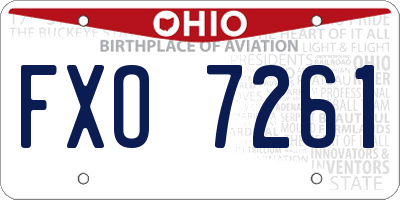 OH license plate FXO7261