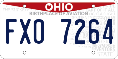 OH license plate FXO7264