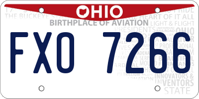 OH license plate FXO7266