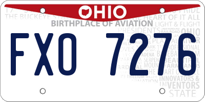 OH license plate FXO7276