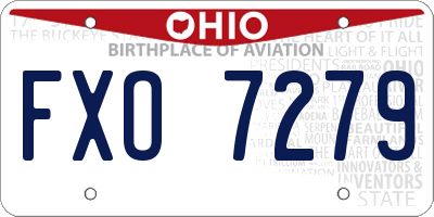 OH license plate FXO7279