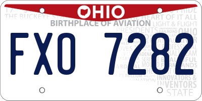 OH license plate FXO7282