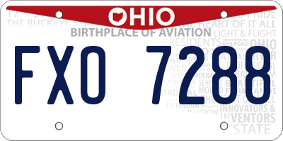 OH license plate FXO7288