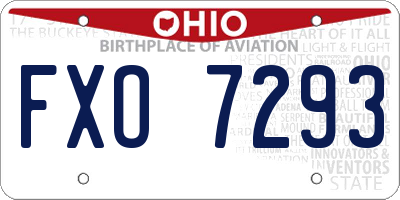 OH license plate FXO7293