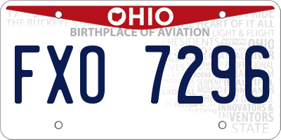 OH license plate FXO7296
