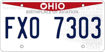OH license plate FXO7303