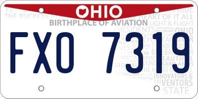 OH license plate FXO7319