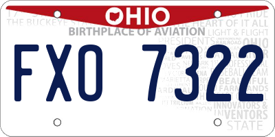 OH license plate FXO7322
