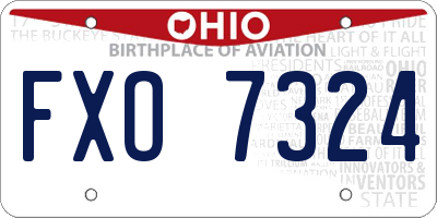 OH license plate FXO7324