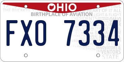 OH license plate FXO7334