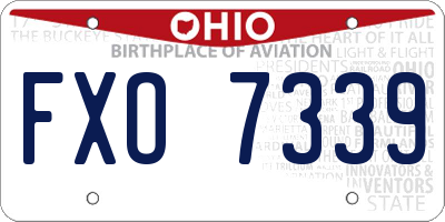 OH license plate FXO7339