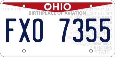 OH license plate FXO7355