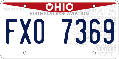OH license plate FXO7369