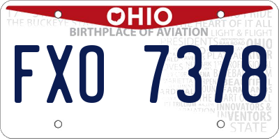 OH license plate FXO7378