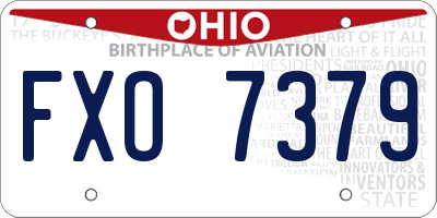 OH license plate FXO7379