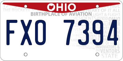 OH license plate FXO7394