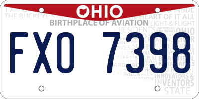 OH license plate FXO7398