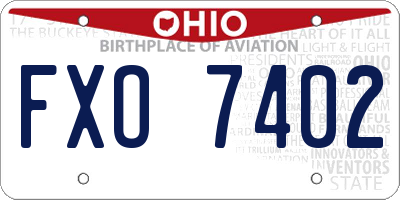 OH license plate FXO7402