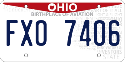 OH license plate FXO7406