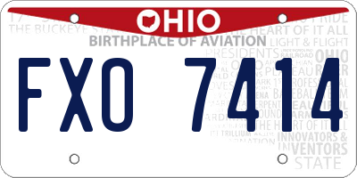 OH license plate FXO7414