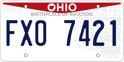OH license plate FXO7421