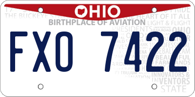 OH license plate FXO7422