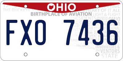 OH license plate FXO7436