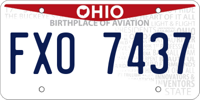 OH license plate FXO7437
