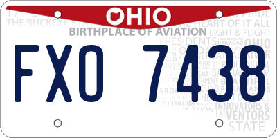OH license plate FXO7438