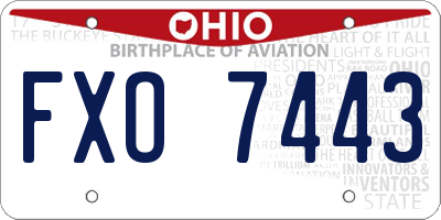 OH license plate FXO7443
