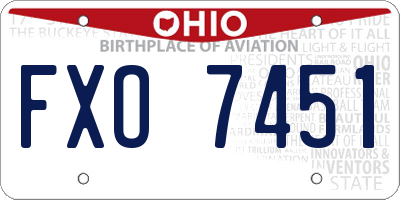 OH license plate FXO7451