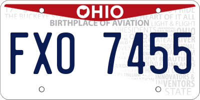 OH license plate FXO7455