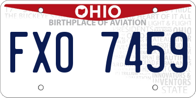 OH license plate FXO7459