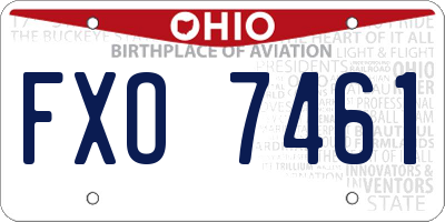 OH license plate FXO7461