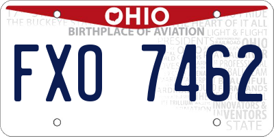 OH license plate FXO7462