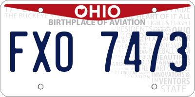 OH license plate FXO7473