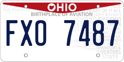 OH license plate FXO7487