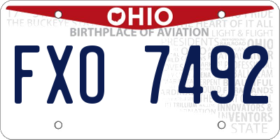 OH license plate FXO7492