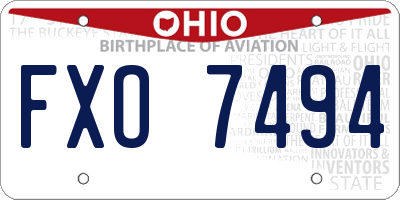 OH license plate FXO7494